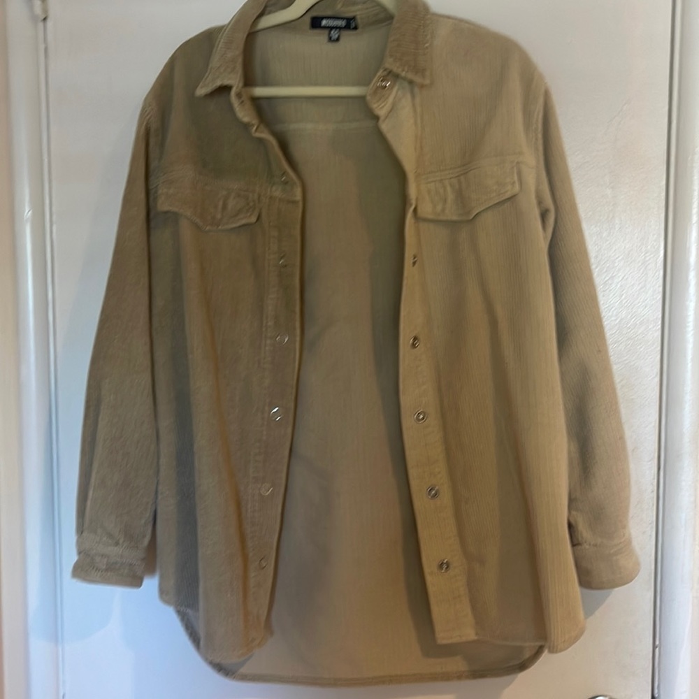 Corduroy button down shacket